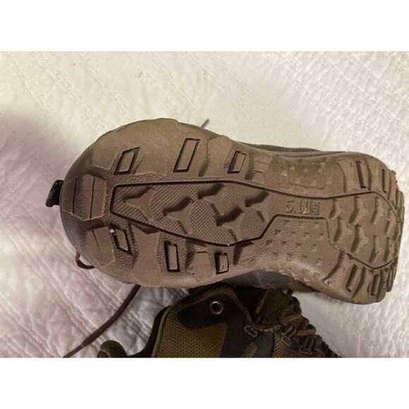 5.11 Tactical Men’s Size 10 Brown Hiking Boots ATAC Style Outdoor Work Boots
